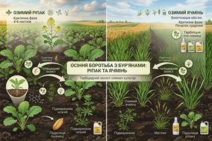 Борьба з бур'янами восени: гербіцидний захист озимого ріпаку та ячменю фото