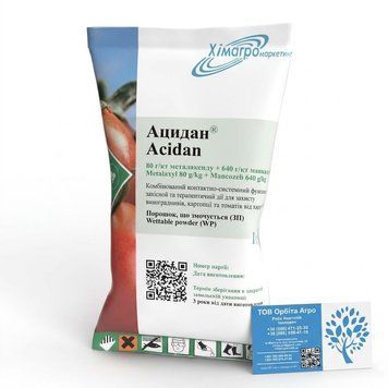 Фунгицид Ацидан / манкоцеб, 640 г/кг, металаксил, 80 г/кг / для картофеля, лука, томатов, огурцов orb47851 фото